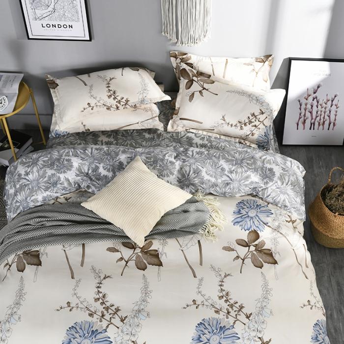 fashion bedding set Pure cotton A/B double-sided pattern Simplicity Bed sheet, quilt cover pillowcase