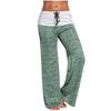 Damen Patchwork Yoga Schnell trocknende Sporthose Outdoor Casual Hose mit weitem Bein