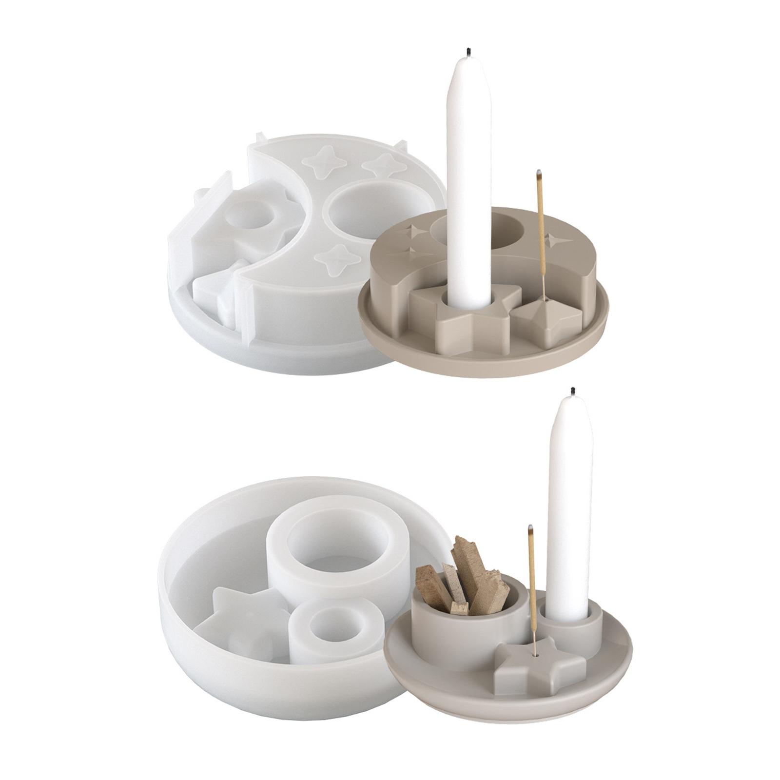 

Силиконовая форма «Звезда и Луна» для подсвечников и подставок для благовоний. Многоразовые материалы для украшения дома и подарков. A