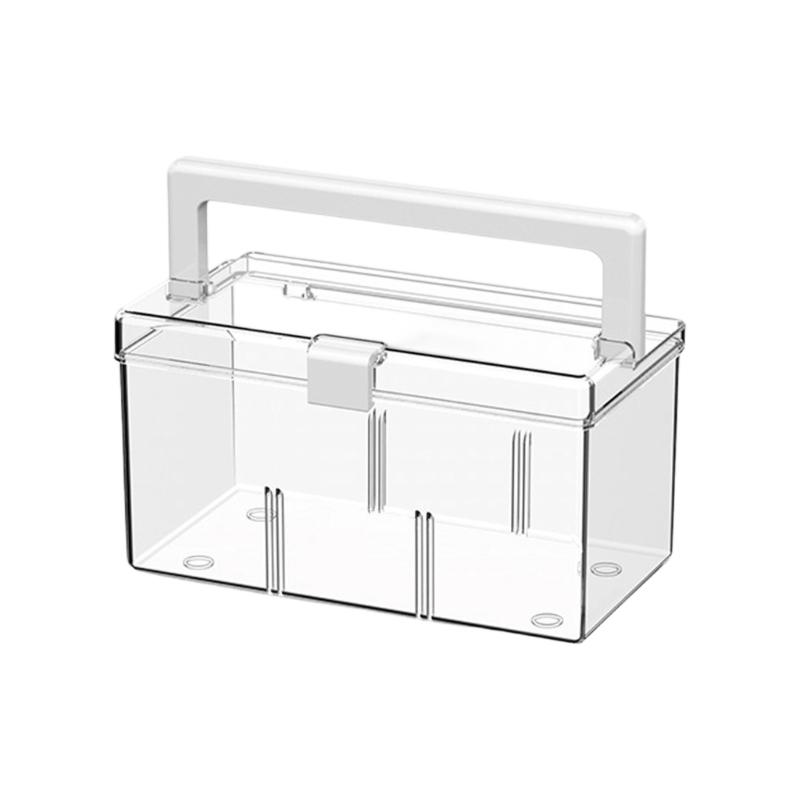 Transparents Desktop Organizers Box Desktop Storage Rack for Pills Cards Makeup and Office Supply