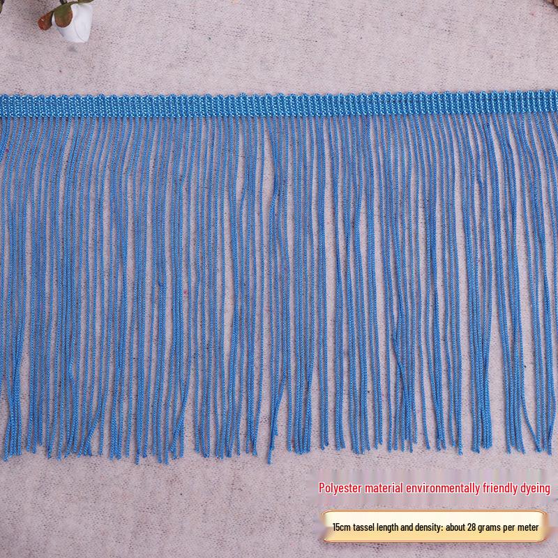Polyester Fringe Tassel Trim (10-20cm) for Stage Costumes, Curtains, Carpets, and Lace Decorations