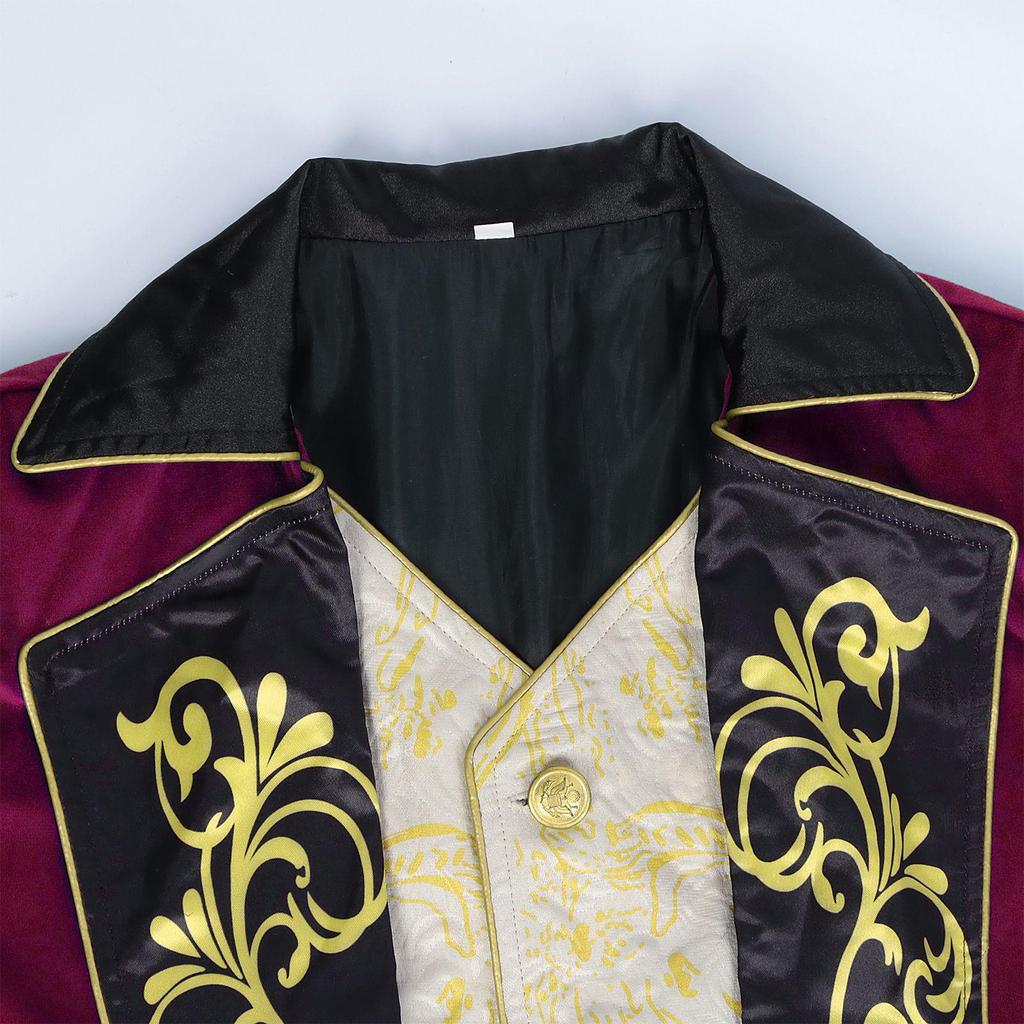 European & American Men's Steampunk Medieval Frock Coat for Cosplay & Stage Performance