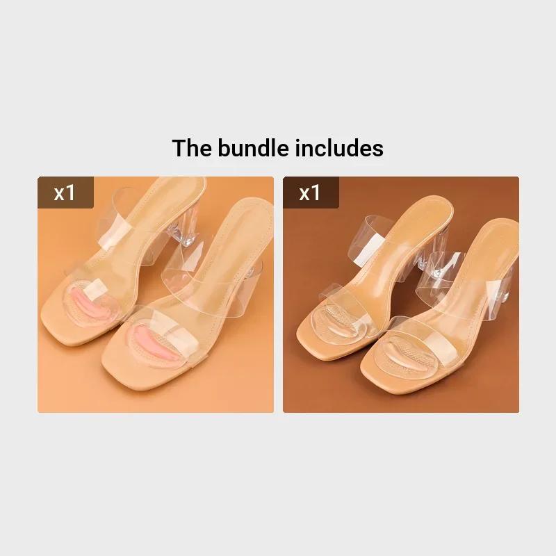 1 Pair Forefoot Pads for Sandals High Heels Silicone GEL Invisible Half Size Pads Non-slip Stickers Thickened Self-adhesive New
