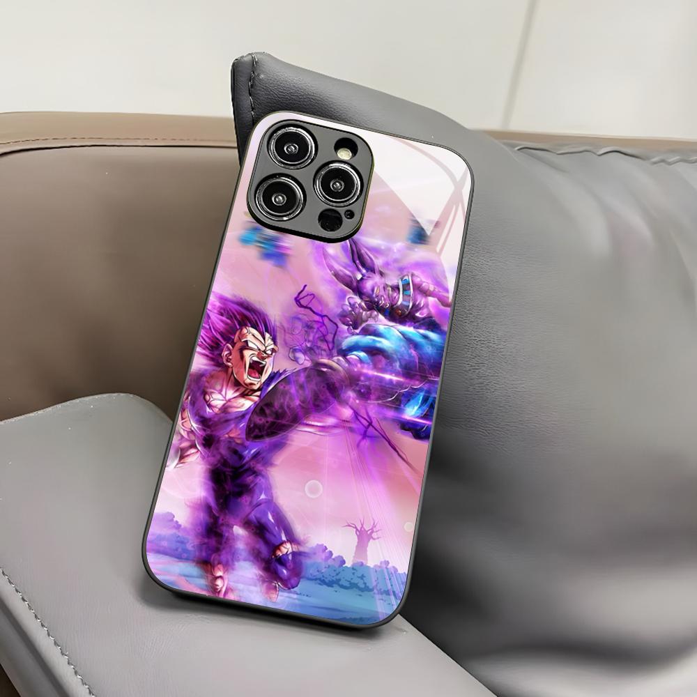 

Dragons-Balls Galaxy Vegeta IV Phone Case for Iphone 15 14 12 11 13 Pro Max Mini 8 X Xr Xs Puls Black Glass Cover iPhone12 mini