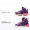 Kids Asymmetrical Synthetic Leather Trendy Cool Non-Slip Durable Mid-Top Basketball Shoes Kids Basketball Shoes Purple A12449901-3