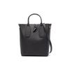 Le Roseau Bamboo Buckle Textured Open Top Tote Bag Women Tote Black 10228HPN001