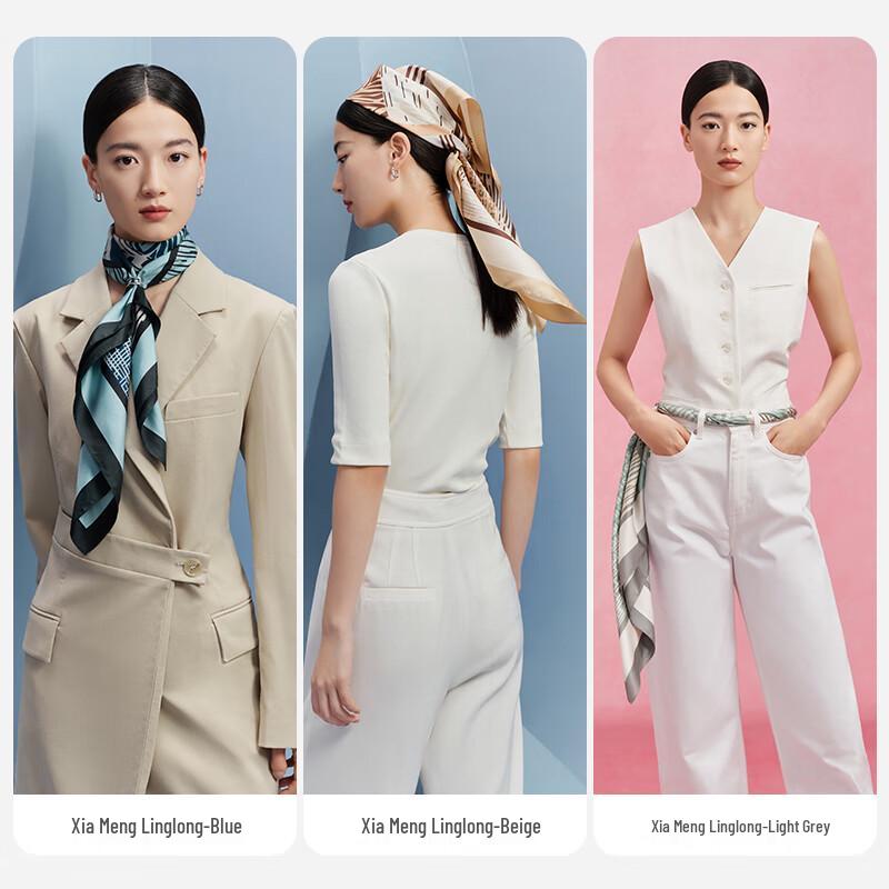 WENSLI Women's 100% Mulberry Silk Large Square Scarf