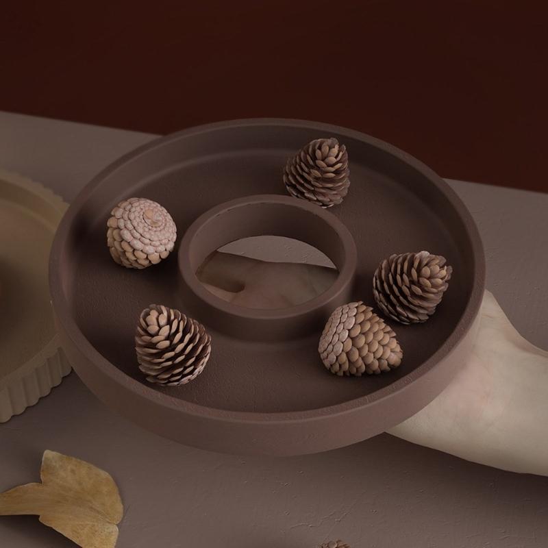 Molde de silicona creativo, moldes de bandeja de silicona, moldes de silicona huecos y redondos, moldes de placa redonda para hacer a mano