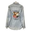 POLO RALPH LAUREN Blue back embroidered denim shirt tops M Light blueUsed