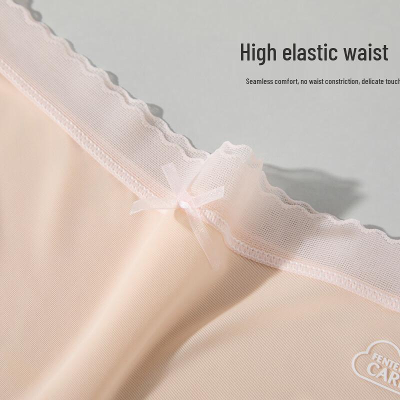 FENTENGCARE Women's Ice Silk Seamless Anti-Bacterial Briefs 5-Pack