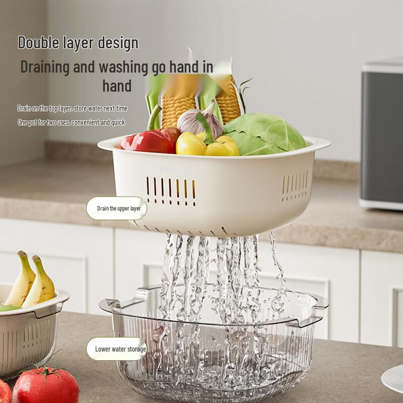 TAYHEE Kitchen Draining Baskets for Fruits & Vegetables