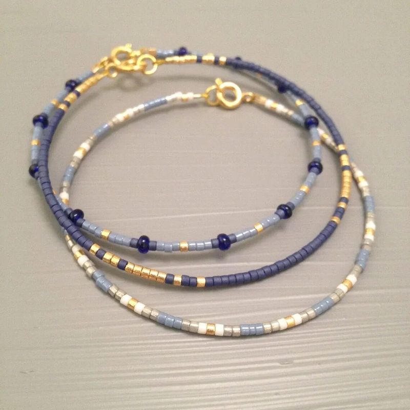 INS Niche Fashion Retro Style Miyuki Bead Woven Handmade Beaded Extremely Fine Girl Twin Small Bracelet Female