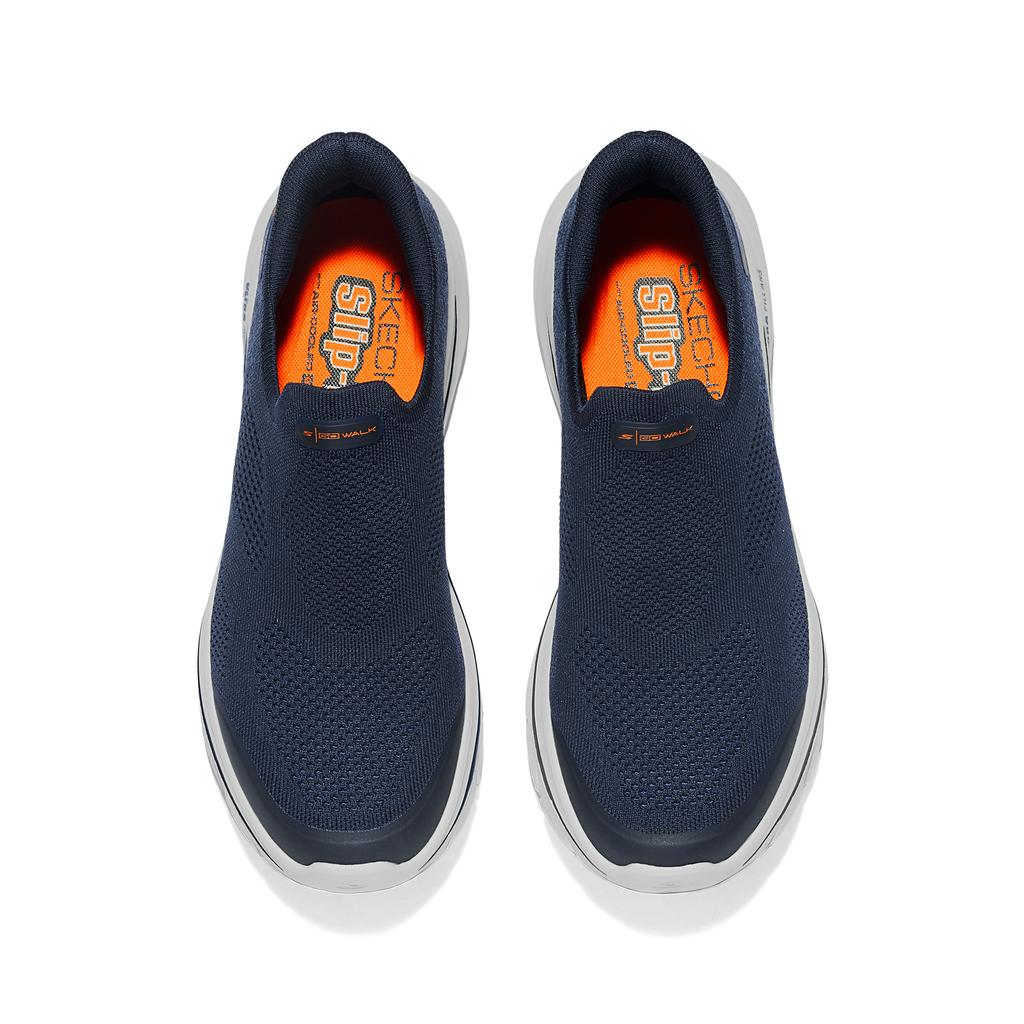 Skechers Go Walk 8 Comfortable & Versatile Trend Flash Walking Low-Top Casual Shoes Men's Blue