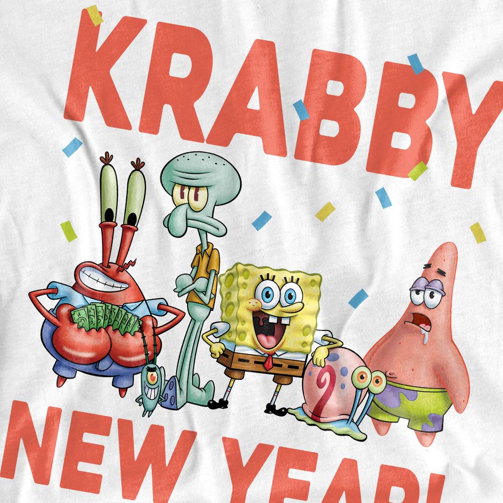 SpongeBob SquarePants Mens Krabby New Year T-Shirt