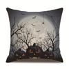 Halloween Linen Pillow Cover Printed Pillow Cover