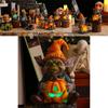 Halloween Light Emitting Hug Pumpkin Lamp Elves Resin Craft Decoration Tabletop
