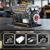 Technical Mechnical Electrice V8 Engine Building Blocks Simulation Car Engine MOC Bricks Science Education Toys Kids Adult Gift