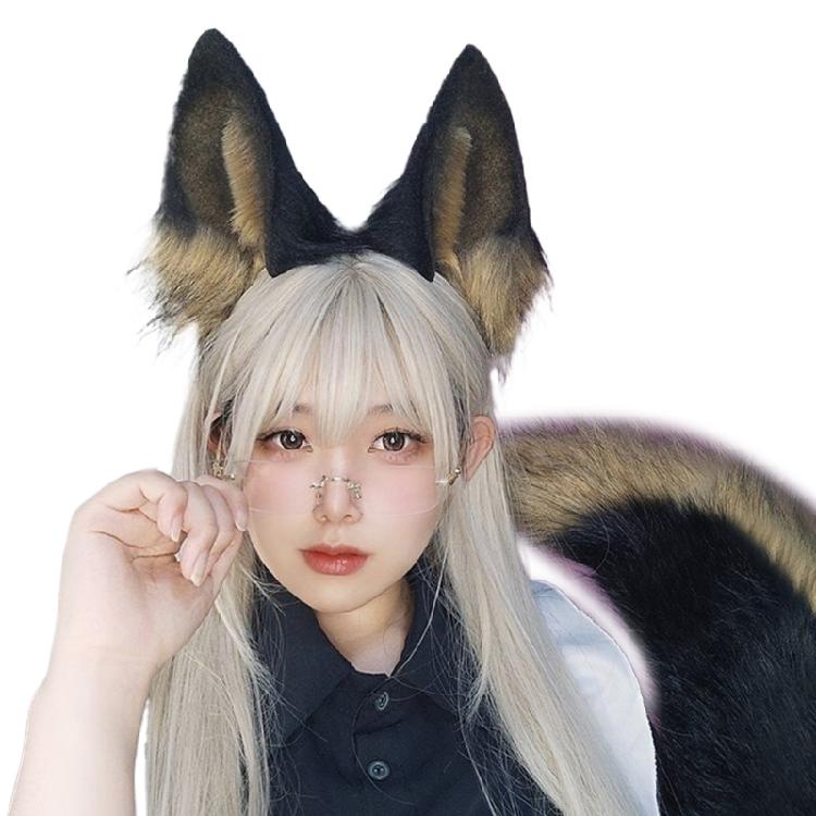 Wolf Foxes Wolf Animal Cosplays Costume Ears Tail Set Wolf Ear Headbands with