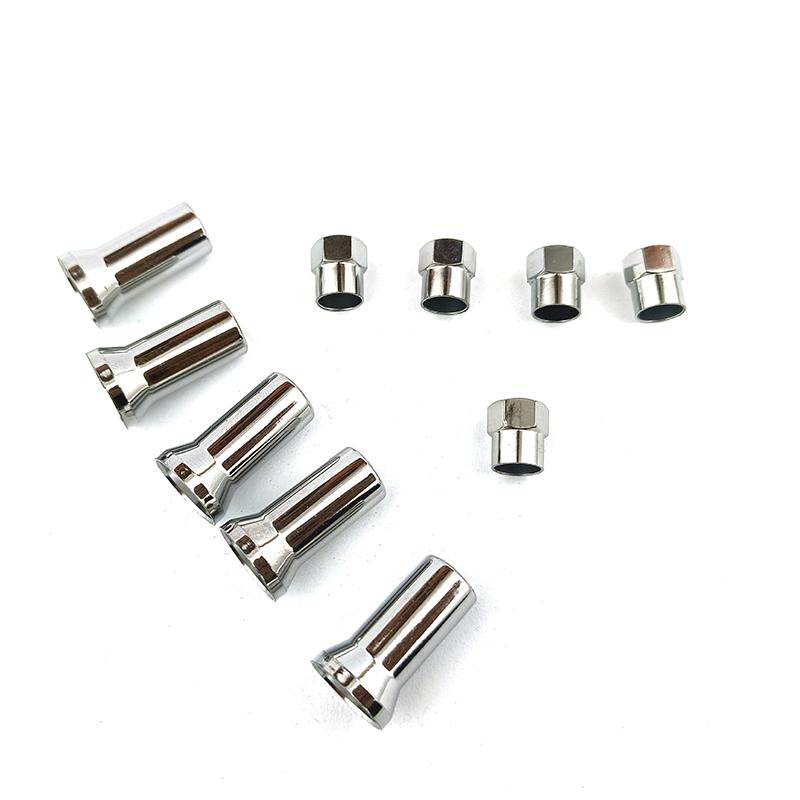 10Pcs TR414 Car Truck Tire Wheel Tyre Valve Stem Hex Caps with Sleeve Covers Left Right Front Rear Auto Accessories
