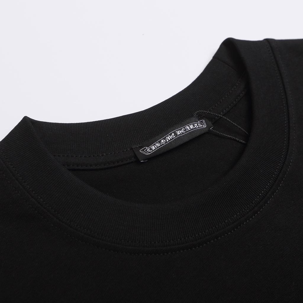 1976 CHROME HEARTS 2025 Summer New High Quality Cotton Round Neck Loose Large Size Men's and Women's T-shirt Couple T-shirt