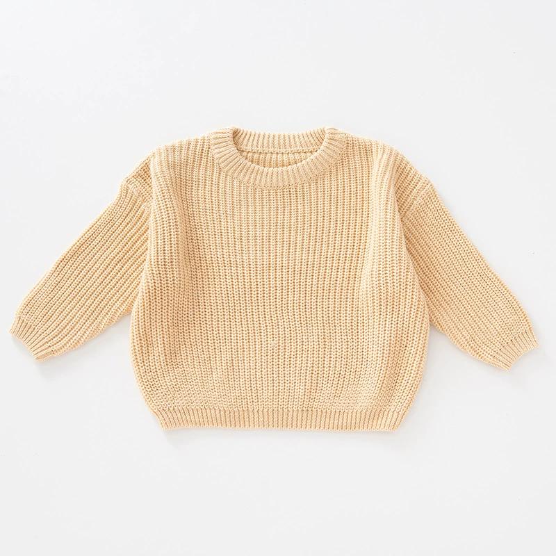 Autumn New Baby Boys Girls Clothes Baby Sweater Toddler Knit Sweater Newborn Knitwear Long Sleeve Cotton Baby Pullover Tops