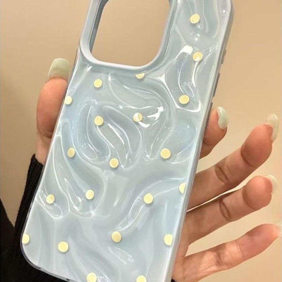 

All-inclusive Solid Color Merle Pattern Mobile Phone Case Wavy Three-dimensional for Apple Mobile Phone Case Dopamine Jelly TPU Soft Silicone Case For iPhone 17PROMAX