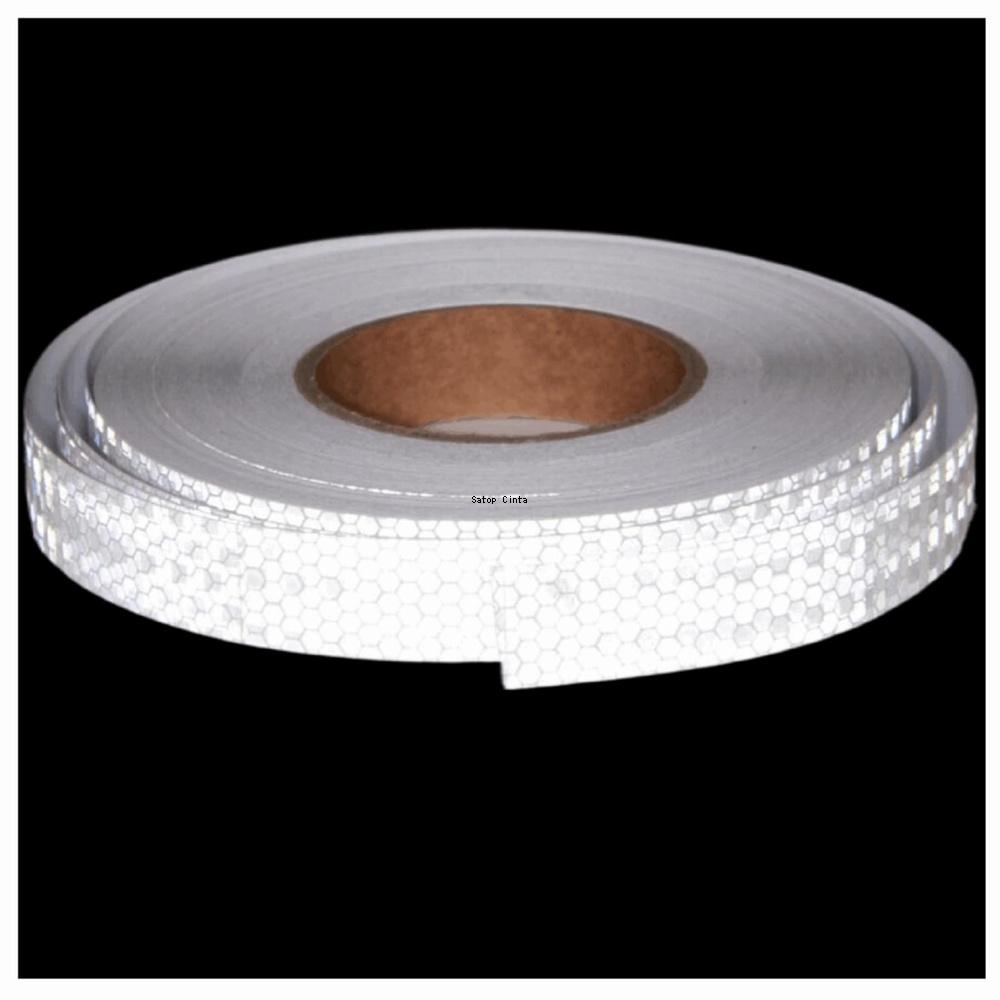 2,5 cm * 10 m Reflektierender Fahrradaufkleber aus PVC mit hoher Sichtbarkeit, wasserdicht, selbstklebender Warnreflektorstreifen für Auto, Fahrzeug, LKW