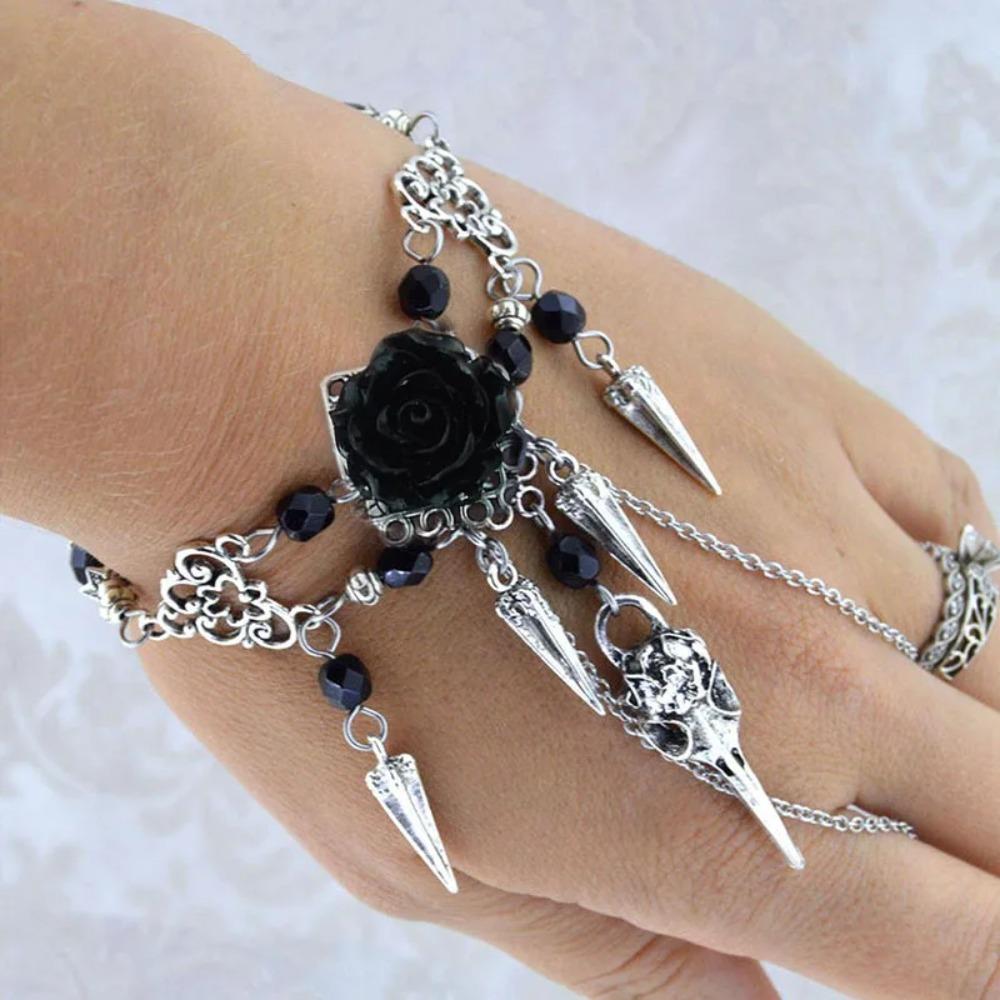Pulsera de Luna Triple Diosa Luna Creciente Wicca Bruja Pentáculo Amuleto Joyería para Mujeres