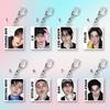 Member Photo Acrylic Keychain, Kpop Idol Portrait Bag Charm with Name Print, Stay Fans Collectible Accessory