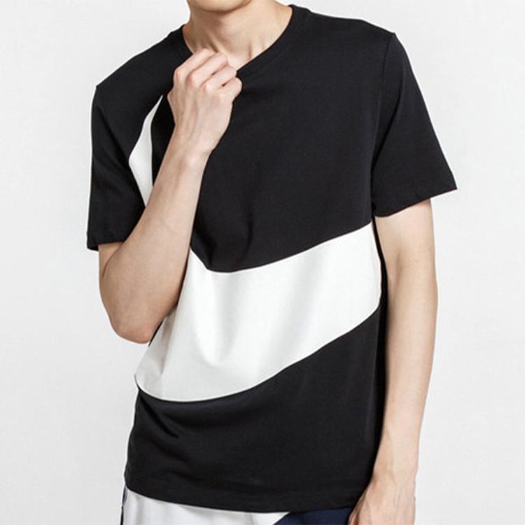 Nike Sportswear Big Swoosh Short Sleeve T-Shirt Men Tops Black AR5192-010