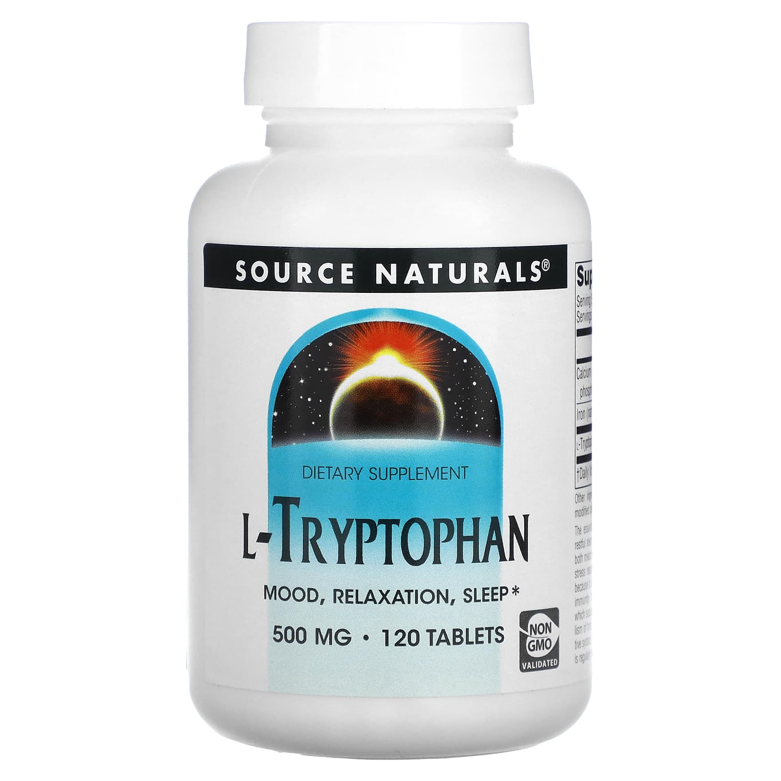 

Source Naturals, L-Tryptophan, 500mg, 120 Tablets