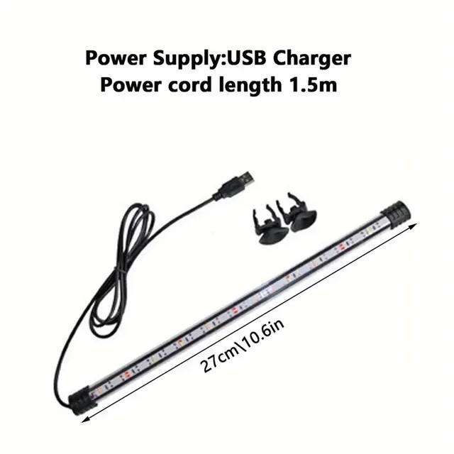 17-47cm Aquarium LED Lighting Diving Atmosphere Lamp USB Waterproof Aquarium Decorative Plant Growth Lamp Accessories AC110-240V