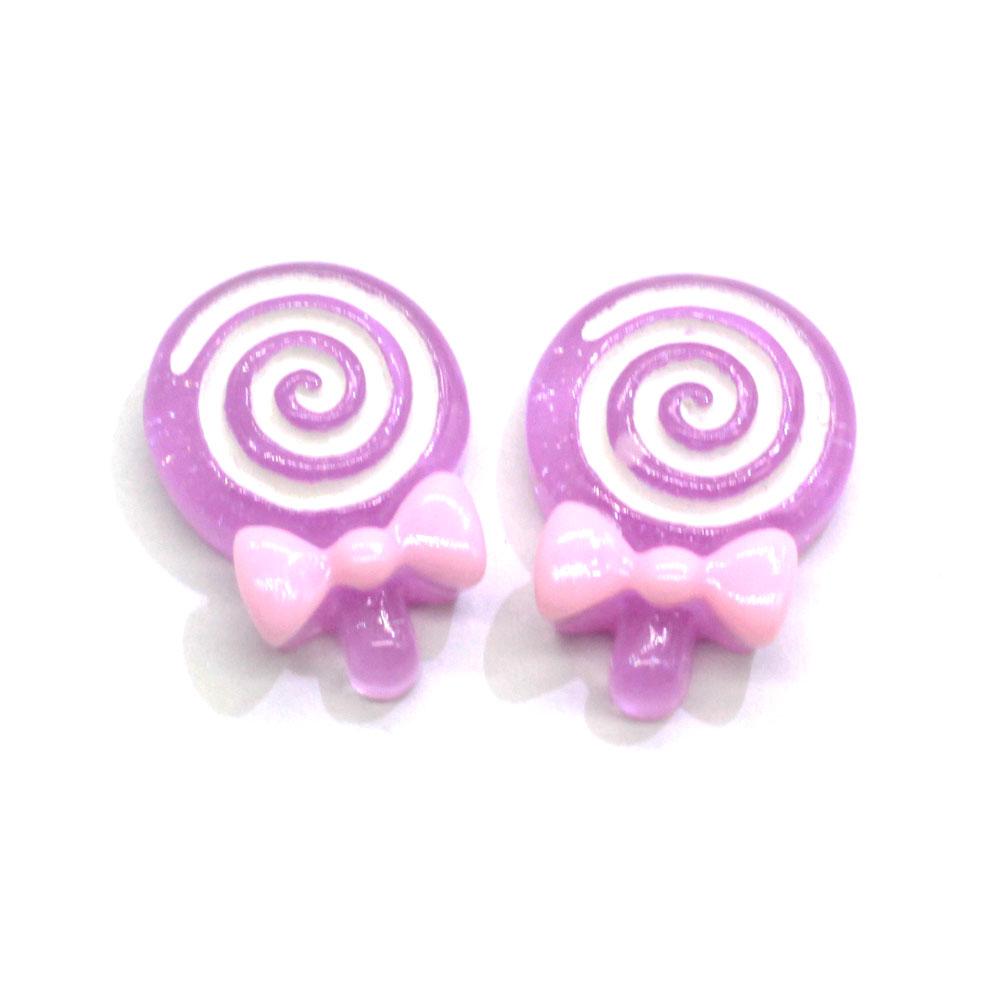 Kaiwaii Lollipop Miniature Figurine Resin Cabochon for Home DIY Scrapbooking Craft Nail Art Decoration