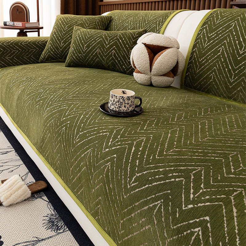 French Retro Sofa Cushion Simple And Advanced Sense New Non-Slip Straight Row Sofa Seat Cushion Sofa Cover Cloth Towel