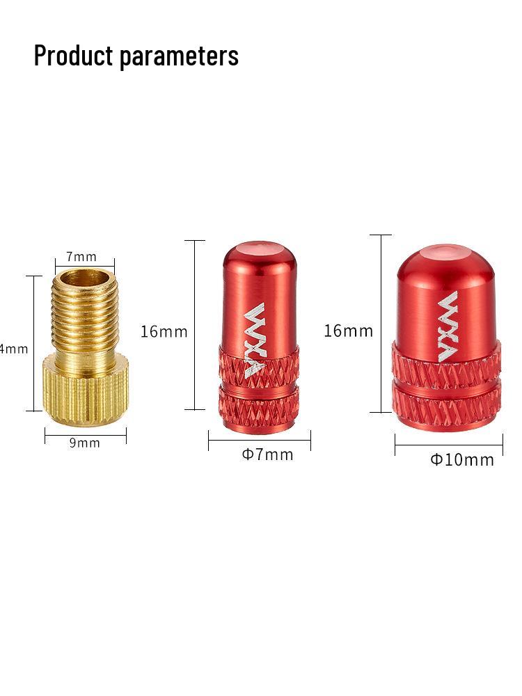 Aluminiowy stop Kapsel przeciwpyłowy na wentyl rowerowy i adapter konwertujący Presta na Schrader