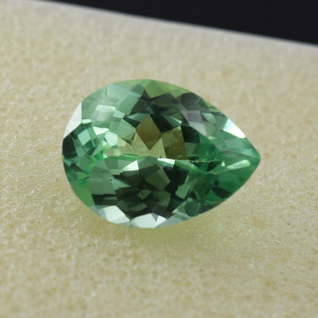 Natural Sapphire 7.35 Ct Bluish Green Pear Stunning Certified Loose Gemstone