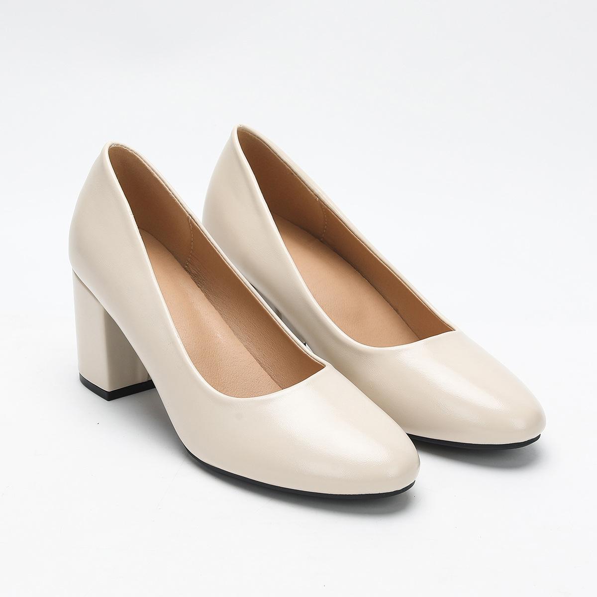 

Носить долго, не уставая, мягкая кожа, всесезонные одинарные туфли, профессиональная рабочая обувь, универсальные простые туфли на толстом каблуке для поездок на работу, туфли на высоком каблуке 41 абрикосовый