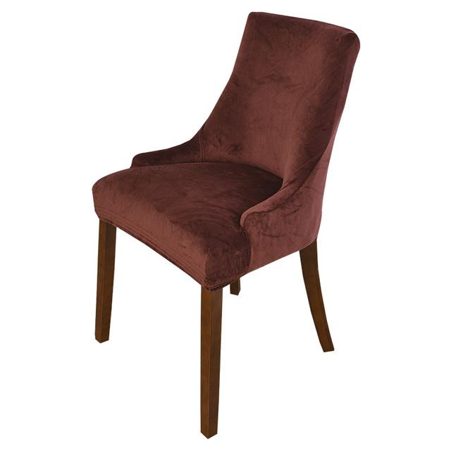 Velvet Tufted Wingback Chair Cover Slipcovers ,Stretch Fit Dining Area Chair Furniture Covers ,Reusable Washable Soft Elastic Lycra Sloping