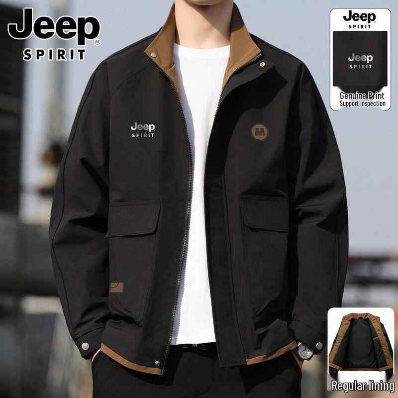 JEEP SPIRIT Men s Casual Workwear Bomber Jacket 4XL