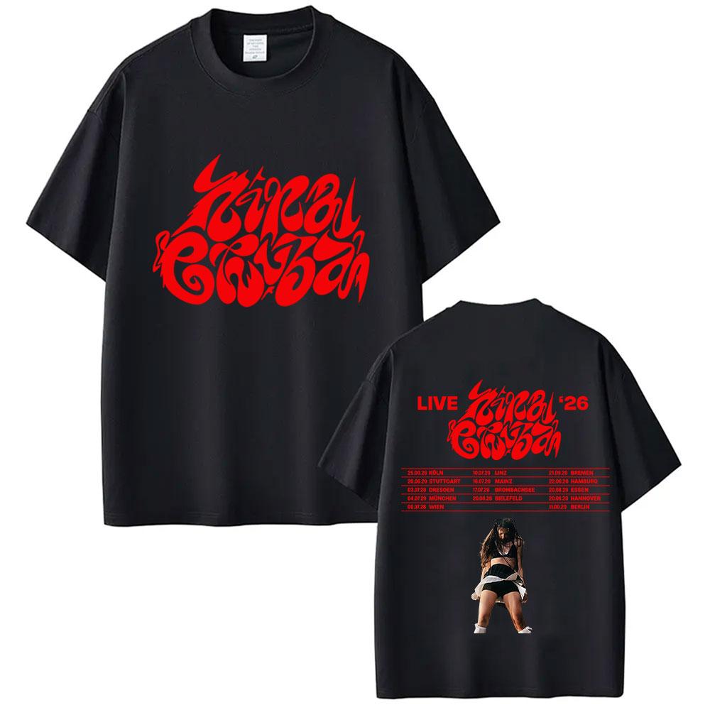 Singer Nina Chuba Arena Tour 2025 Graphic Tee Shirt Men Women Hip Hop ONeck Cotton Tshirts Fashion Oversized Short Sleeve Tees