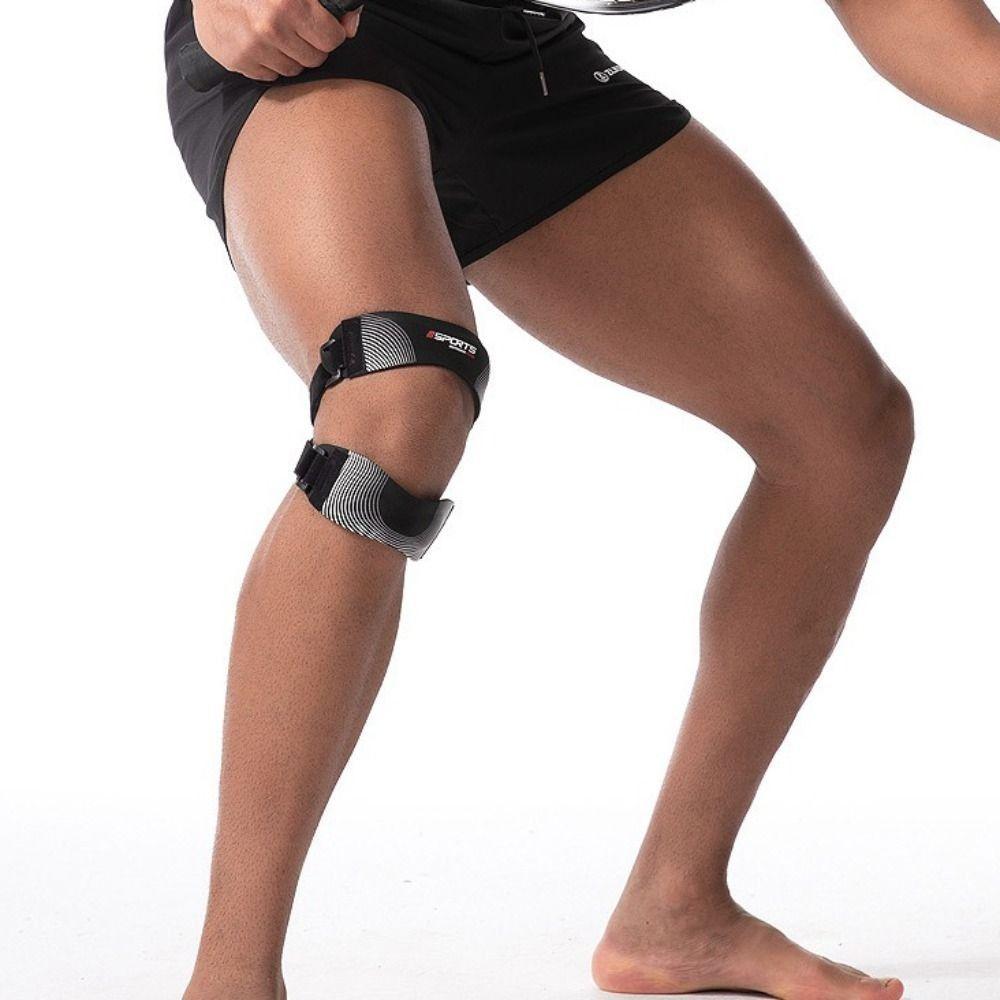 Polyester Patellar Strap Compression Adjustable Sports Knee Braces Breathable Double Silicone Pads Knee Brace Fitness Training