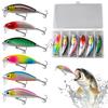 6pcs 7cm 14g Fishing Lures Sinking Artificial Bait 3D Eyes Crankbait Fishing Bait for Bass Pike Trout Fishing
