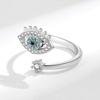 High-End Adjustable Rotating Evil Eye Ring: European & American Fashion Decompression Jewelry