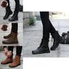 Modische Herren Winter Warm Flach Schnürung Lässig PU-Leder Schneestiefel Für Stilvollen Komfort