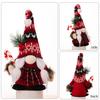 Christmas Faceless Doll Gnome Plush Doll Fur Ball Knitted Crooked Hat Dwarf Ornaments Handheld Crutch Xmas Kids Gift Decorations