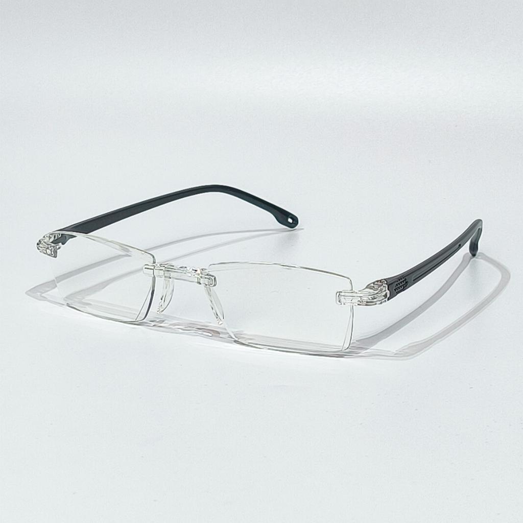 3pcs Rimless Reading Glasses for Men and Women - Blue Light Blocking, High-Definition, Rectangular Frame
