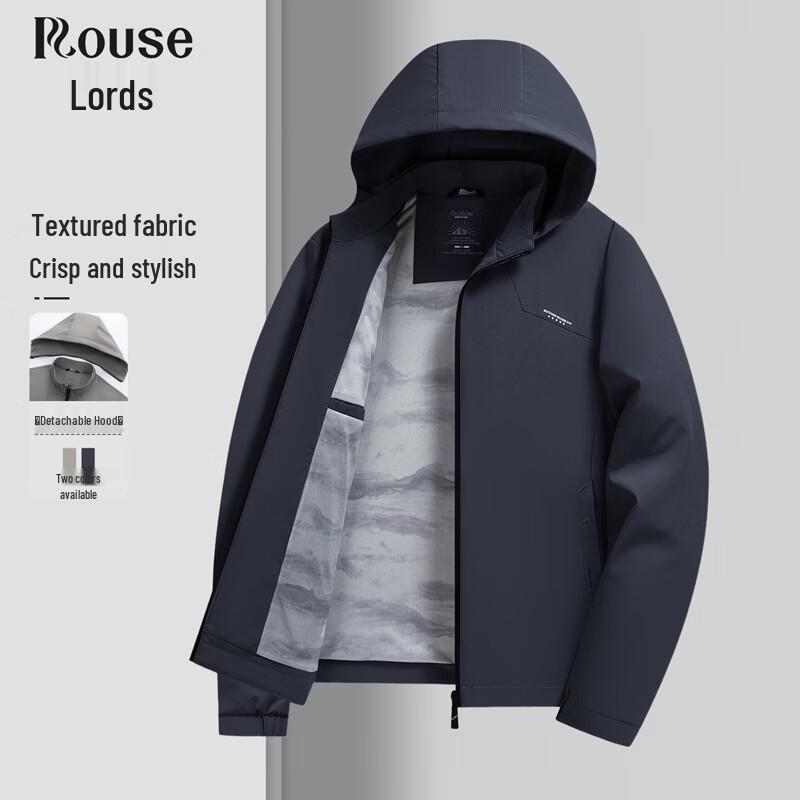 Men s Detachable Hood Spring Jacket 175