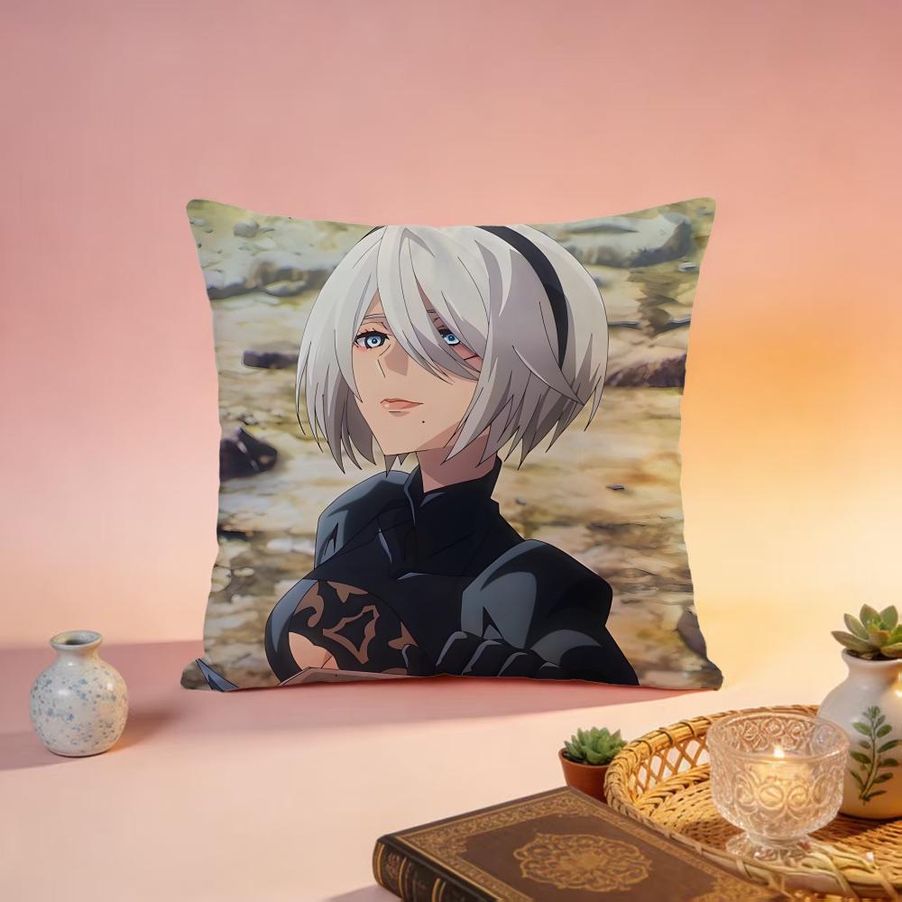 

Trending NNieRAutomataing Cushion Cover Premium SkinFriendly Pillow Case MultiPurpose for Home Office Travel 30X30cm