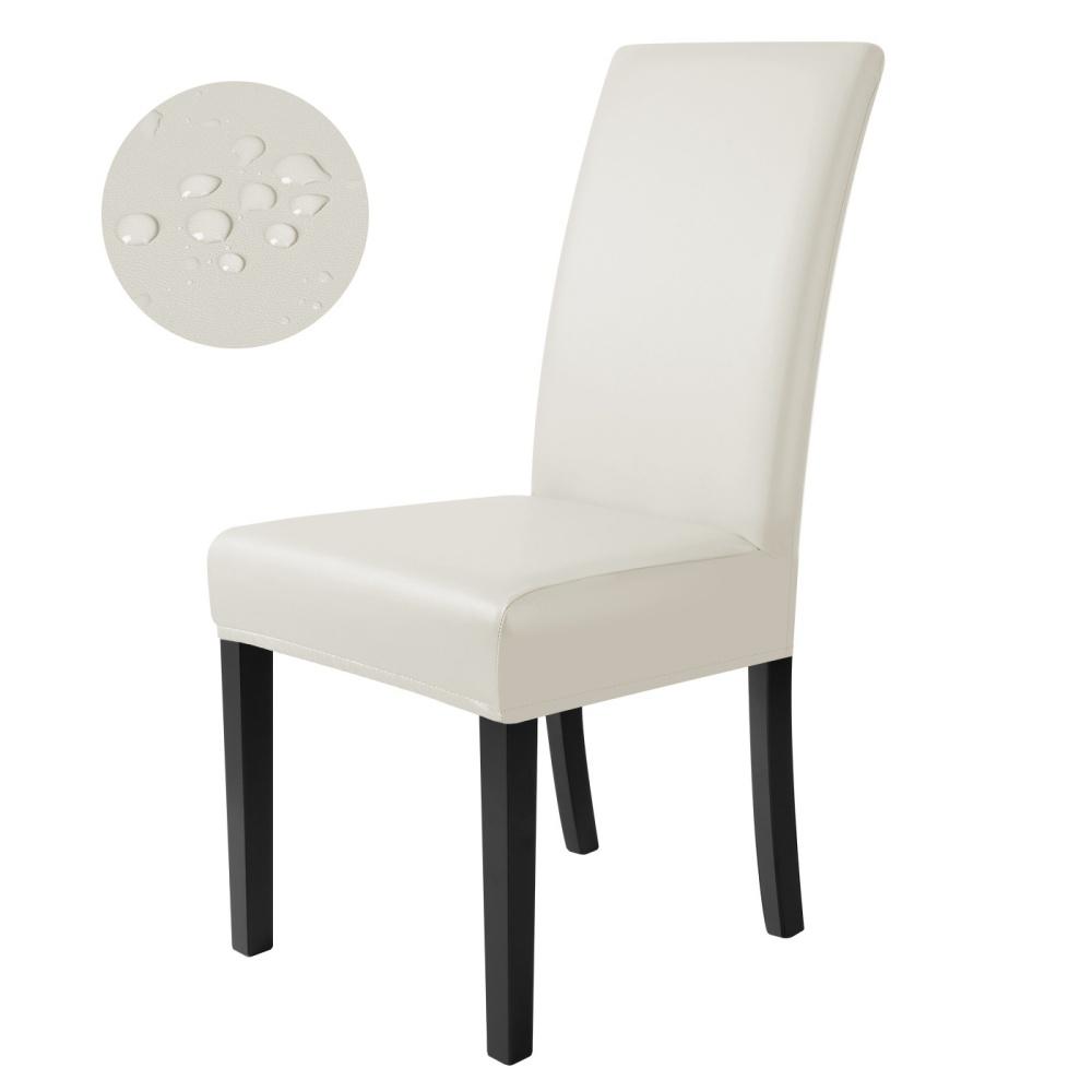 

1pc Waterproof Elastic Chair Cover for Dining Room Kitchen Wedding Hotel Banquet Restaurant Anti-dirty Seat Cover белый