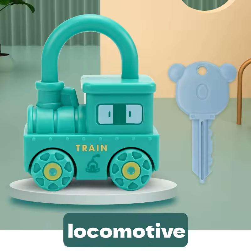 

1/6Pcs Kids Unlock Car Toy Learning Locks with Keys Numbers Matching Counting Montessori Educational Toys Toddlers Sensory Gifts зелёный